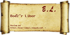 Boér Libor névjegykártya